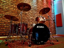 Tama Starclassic Birch/Bubinga Drum Kit - Coral Red Sparkle 22/12/14F/16F