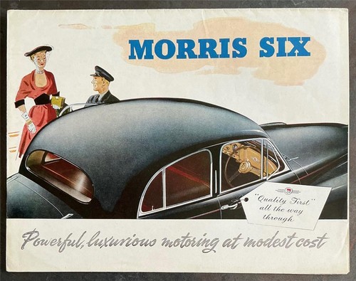 Morris six car sales brochure - car,