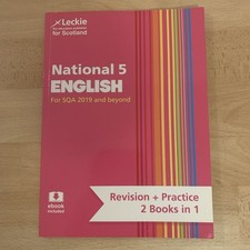 SQA Nat 5 English Revision + Practice 2 in 1 book by Leckie 
