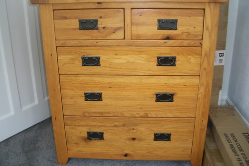 Oak chest drawers - oak,
