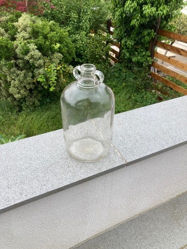 Clear glass demijohn bottle - clear, 1