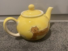Beth for Whittard of Chelsea Teapot Cat Kittens Hand Painted Stoneware