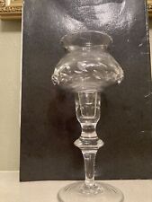 Elegant Stemmed  Crystal Glass Dinner Taper Candle Holder Christmas Dining