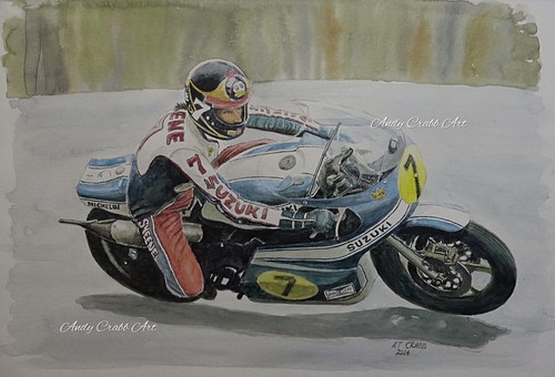 Barry sheene blue suzuki - suzuki, 500