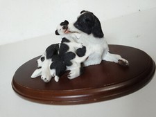 Teviotdale, border collie with puppies, ornament