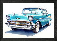 Car Painting Framed Wall Art