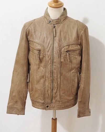 Leather jacket blouson size - leather,