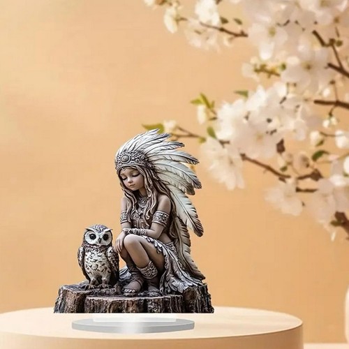 Indian girl owl - indian, office