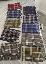 10 x Burberry Scarfs Joblot Vintage Burberry Check Scarf