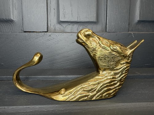 Vintage brass horse head coat - brass,