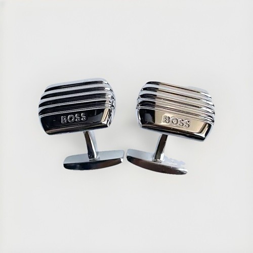 Hugo boss silver cufflinks - boss,