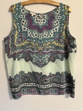 EUC Talbots Aqua boho print