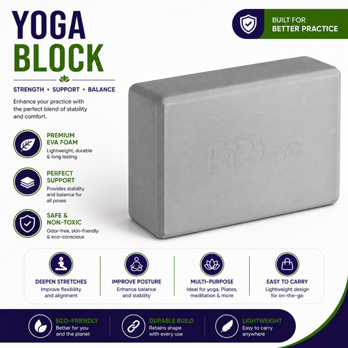 Yoga gym blocks - brick, foam