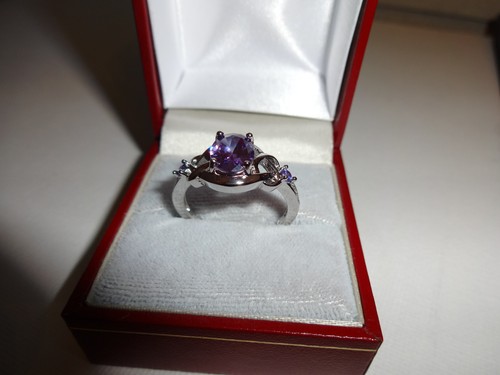 Simulated amethyst diamond - simulated,