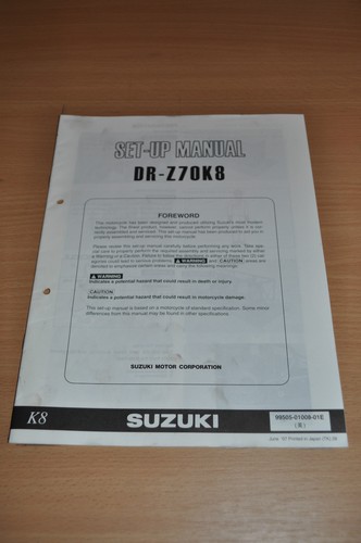 Montageanleitung suzuki z70 - suzuki,