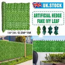 Privacy Fence Screen Wall Landscape Screen Artificial Ivy Leaf Hedge 1M 3M/Rolls