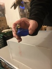 Blue Glass Perfume Bottle With