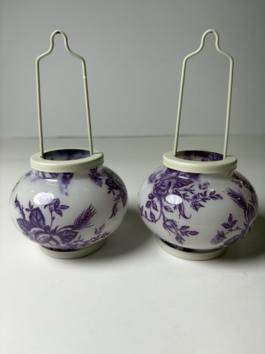 Vintage purple floral glass - purple,