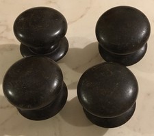 4 x ANTIQUE LATHE TURNED HARD