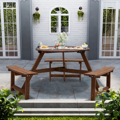 Seater wooden round table - wooden,
