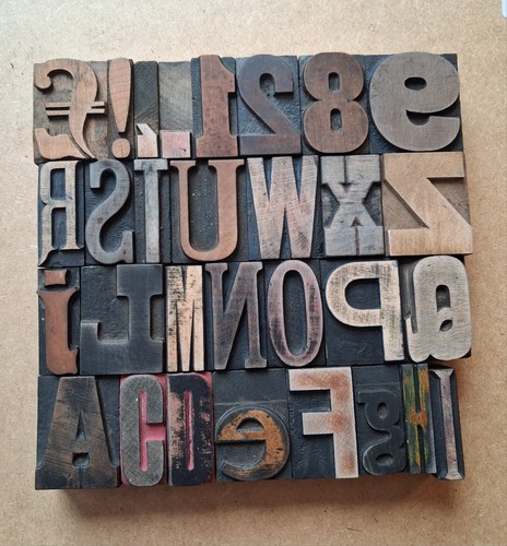 Vintage wooden letterpress - vintage,