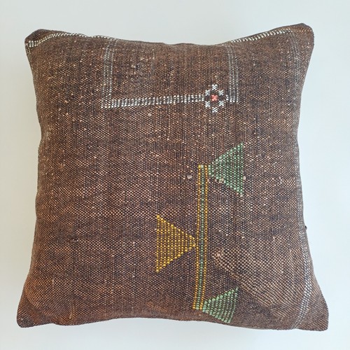 Moroccan cactus silk cushion - moroccan,