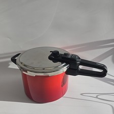 Vintage Tefal Sensor Durabase RED pressure Cooker Pan 6l