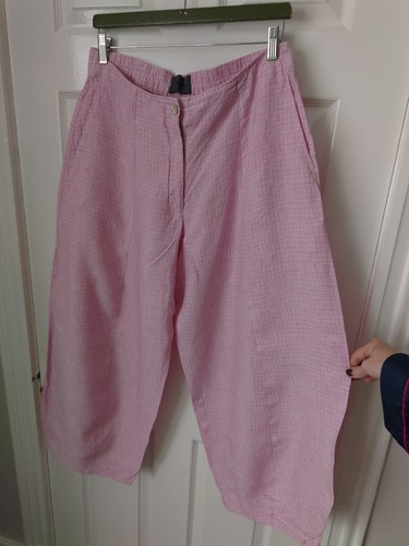 Oska pink check wide balloon - wide,