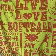 Softball Throw Blanket 50” X