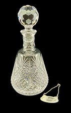 Stunning High Quality Vintage Diamond & Fan Cut Lead Crystal  Decanter. SH32