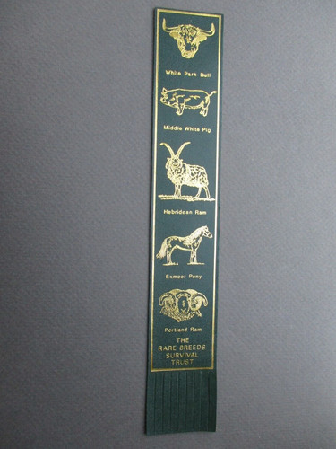 Leather bookmark rare breeds - leather,
