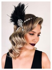 SWEETV 1920s Ostrich Feather