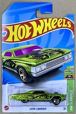 Hot Wheels HW SLAMMED #237 LAYIN' LOWRIDER Candy Green Eye Design MINT LONG CARD