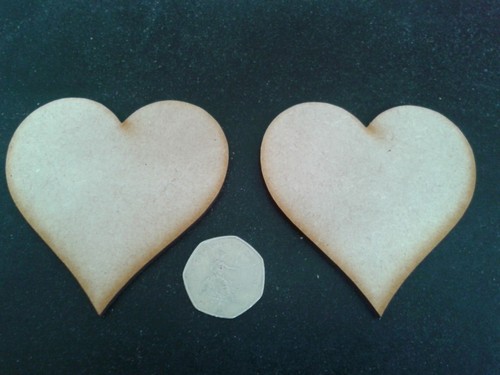 5mm mdf wooden hearts - hearts, 8cm