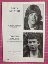 Robin Askwith. Confessions Of A Window Cleaner. Rare 1980acting agency Z-page
