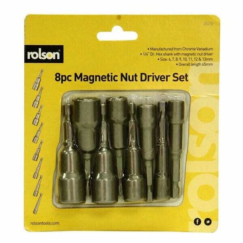 Rolson 8pc hex magnetic - 8pc,