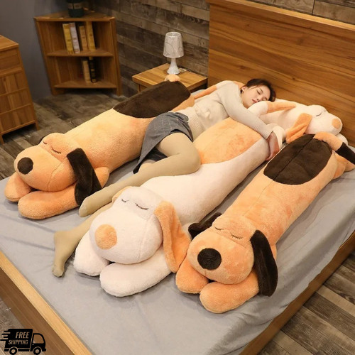 Long dog plush pillow soft - long,
