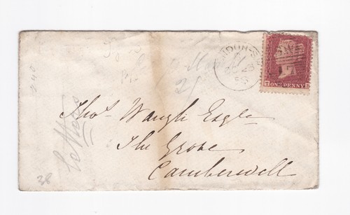 1858 penny red stamp - 1858,