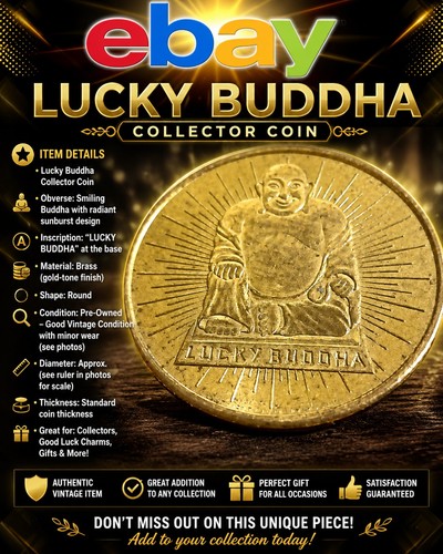 Lucky buddha brass tone - buddha, brass-tone
