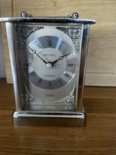 Metamec Quartz Chime Silver Coloured Clock. Made In England