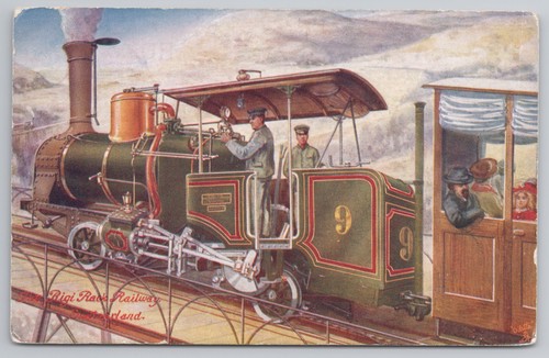 Rigi rack railway - railway, locomotive