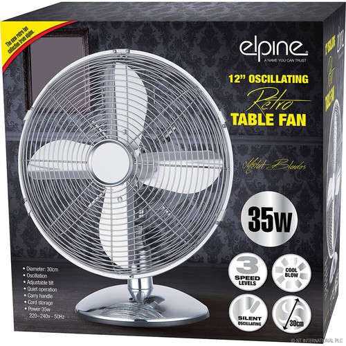 Chrome retro stand fan - chrome,