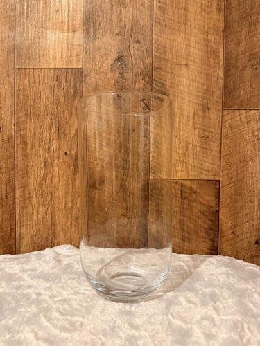 Large clear glass cylinder