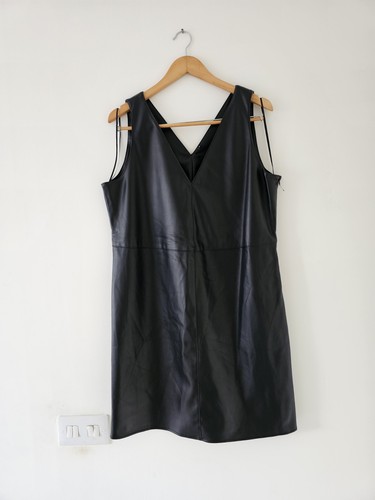Woman black faux leather - faux,