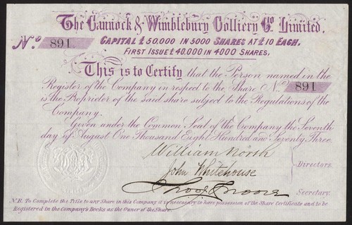 Cannock wimblebury colliery - &,