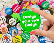 50x Custom 25mm Button Badges
