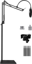 Oimlfus Mic Stand Floor Boom Arm for Blue Yeti, Nano, HyperX QuadCast, Elgato W