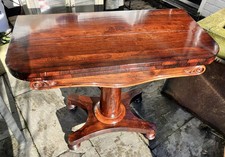 C. 1820 Regency Antique Rosewood Card Table