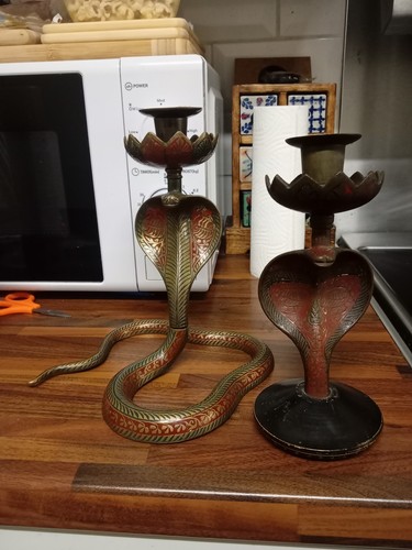 Brass and enamel - vintage, snake