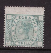 1876 Telegraph stamp Sg T8 1 Shilling plate 1 MINT HINGED TI